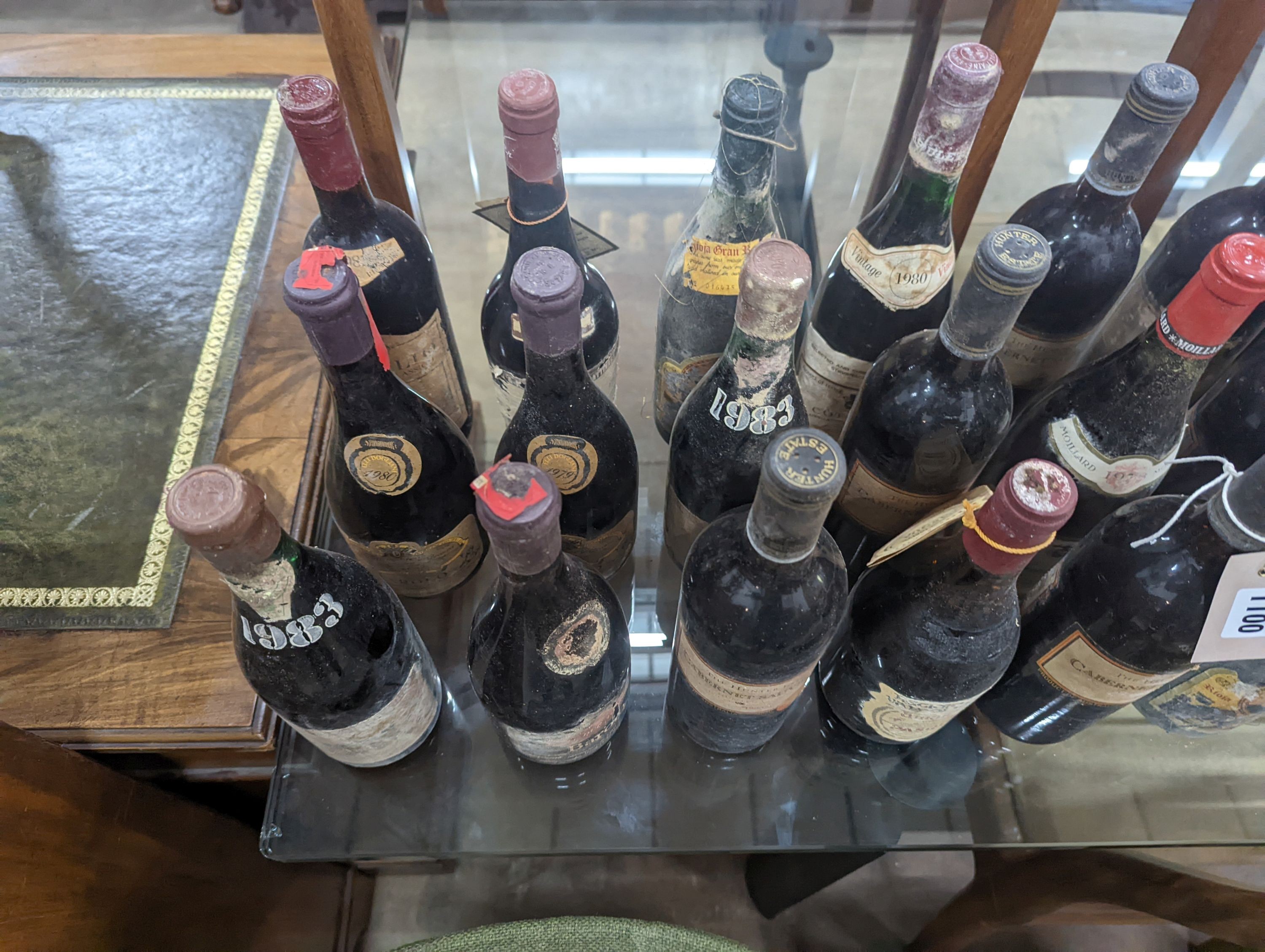 Twenty four bottles of assorted red wine